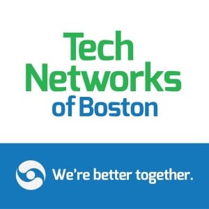 Tech Networks of Boston square logo with tag line "we're better together"