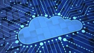 image of cloud with lines going through it representing cloud and nonprofit technology