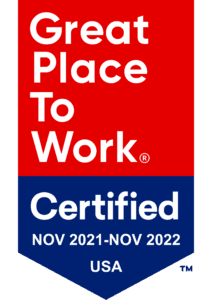 Great Place to work 2021-2022 certification badge